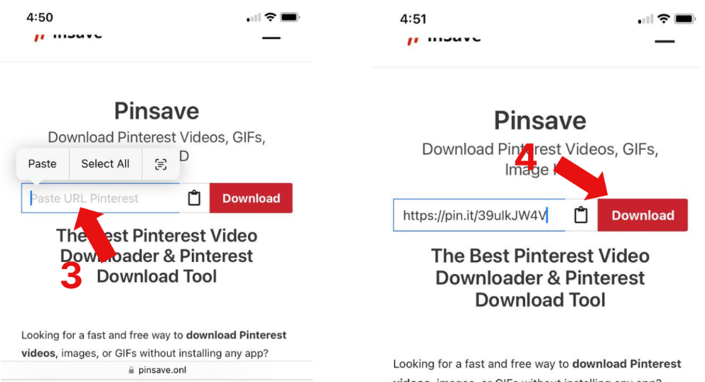 Tempelkan Tautan ke Pinsave
